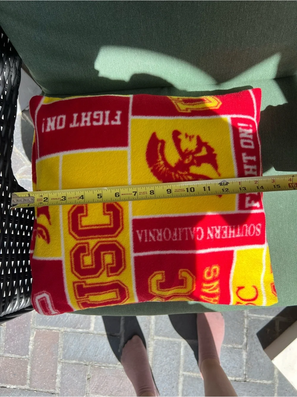 Handmade USC Trojans Pillow with Removable Pillowcase